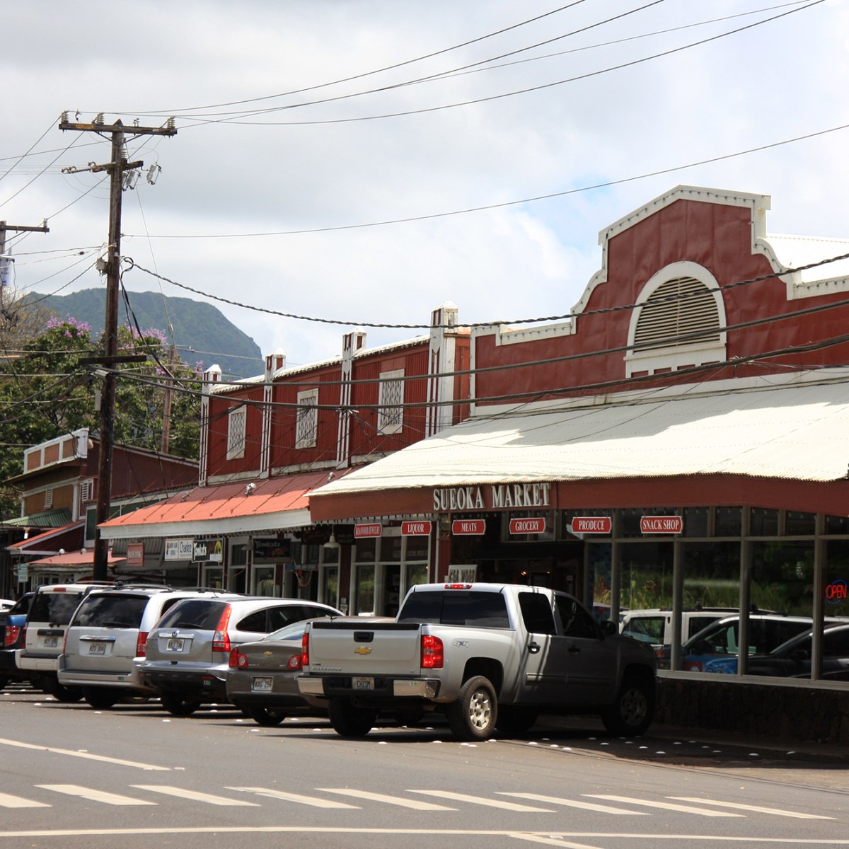 a car parked on a city street