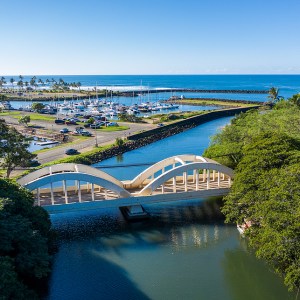 a bridge over a body of water